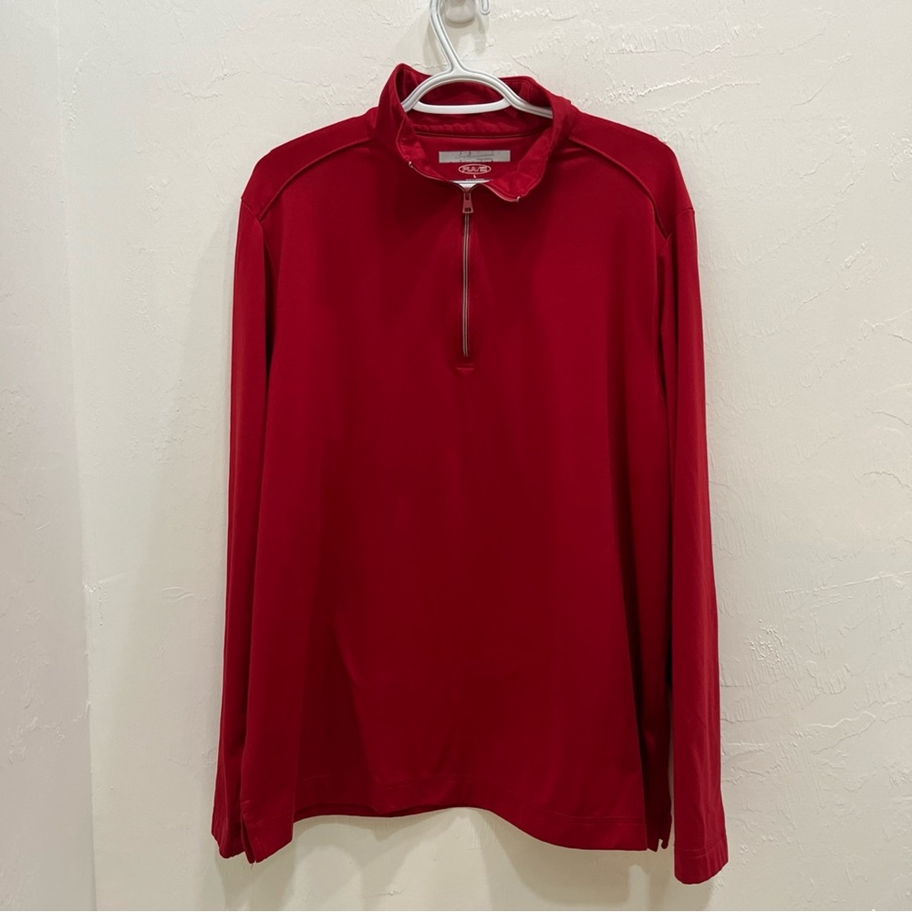 Greg Norman Men Natural Performance Golf Pullover Size Large Sweater Red